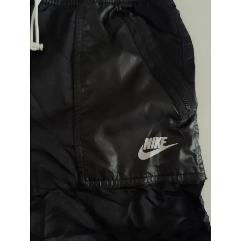 NIKE Sportswear Black Elastic Drawstring Waist Rebel cargo pants EUC